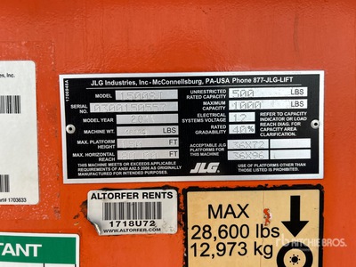 2011 JLG 1500SJ 4WD Diesel Plataforma Elevadora Telescópica