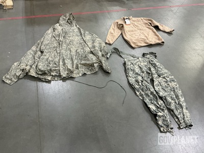 (9) Wet Weather Ponchos, (5) Extreme Cold Weather Parka Liners & Assorted Items