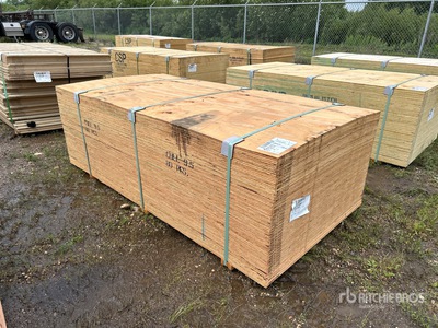 Quantity of (80) 3/8 in x 4 ft x 8 ft CSP/DFP No Stamp Plywood (Unused)