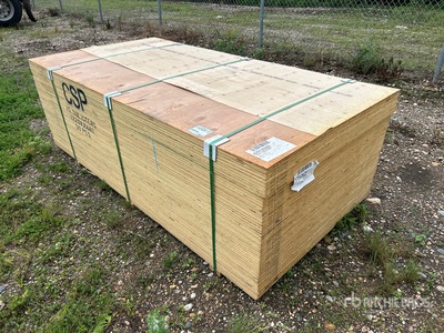 Quantity of (50) 5/8 in x 4 ft x 8 ft CSP/DFP No Stamp Plywood Plywood (Unused)
