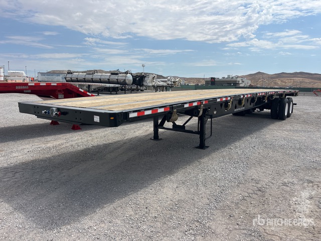 2015 Manac 80000 lb 48 ft T/A Flatbed Trailer