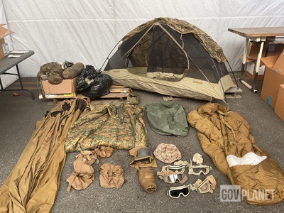 (6) Bivy Covers, (7) Sleeping Bags, (16) Shelters & Assorted Items