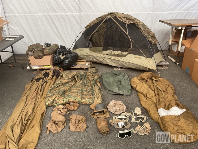(6) Bivy Covers, (7) Sleeping Bags, (16) Shelters & Assorted Items