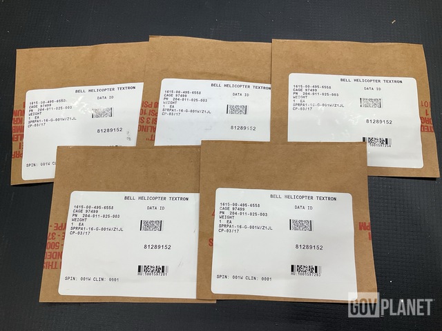 (770) Bell Textron 2041-011-025-003 Main Rotor Blade Weights