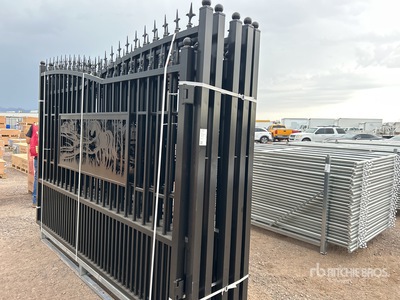 Quantity of (5) 2025 GLDG05 20 ft Wrought Iron Bi-Parting Driveway Gate (Unused)