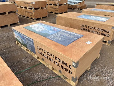 2025 AGR-MS2322 23 Ft x 22 Ft Double Garage Metal w/ Vertical Roof Panels Budynek magazynowy (Unused)