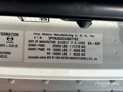 2018 Hino 268 Van Truck