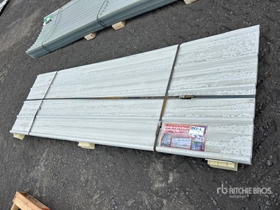 Quantity of (30) 9.8 Ft x 3 Ft White Metal Roof Panels (Unused)