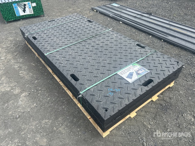 Quantity of (12) 4 ft x 8 ft Ground Protection Road Mats (Unused)