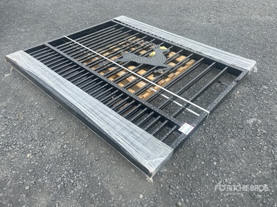 6 ft 10 in x 5 ft 11 in Wrought Iron 5.9 Ft x 13.8 Ft Bi Parting galvanized Wrought Iron Gate Puerta de entrada
