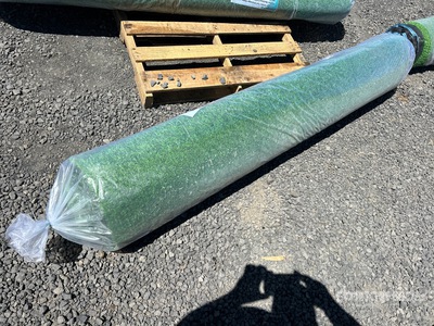 6.6 Ft x 49.2 Ft Artificial Grass Turf Drainage Holes with Rubber Backing 0.8 In Pile High (Unused)