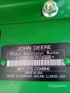 2011 John Deere 9870 STS Combine Harvester