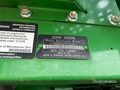 2011 John Deere 9870 STS Combine Harvester