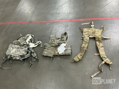 (15) Fighting Load Carriers, (5) Frame Shoulder Straps & Assorted Items
