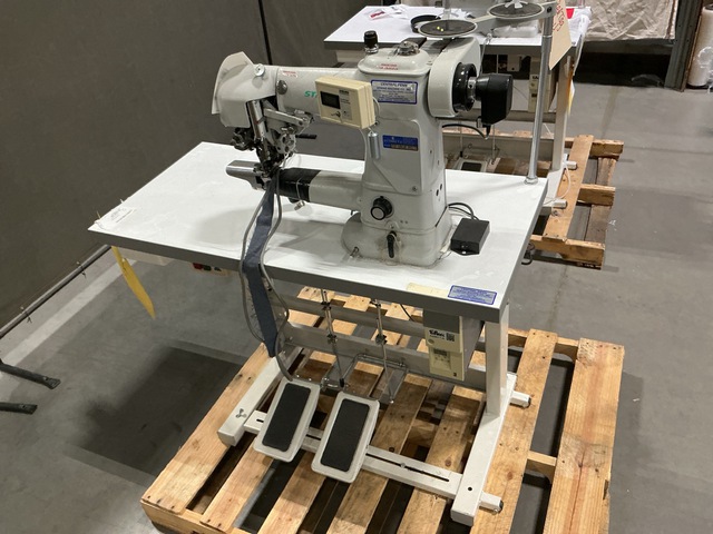 (2) Strobel K 327 D Industrial Sewing Machines w/Tables