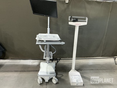 (1) Humanscale Ultrasound Cart & (1) Detecto Patient Scale