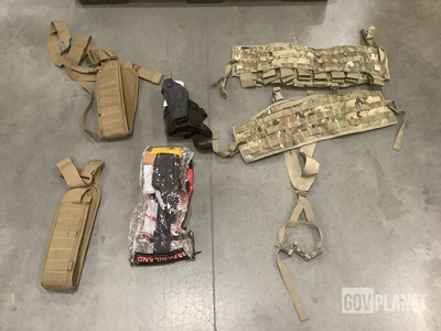 (36) Individual Equipment Belts, (15) Individual Holsters & Assorted Items