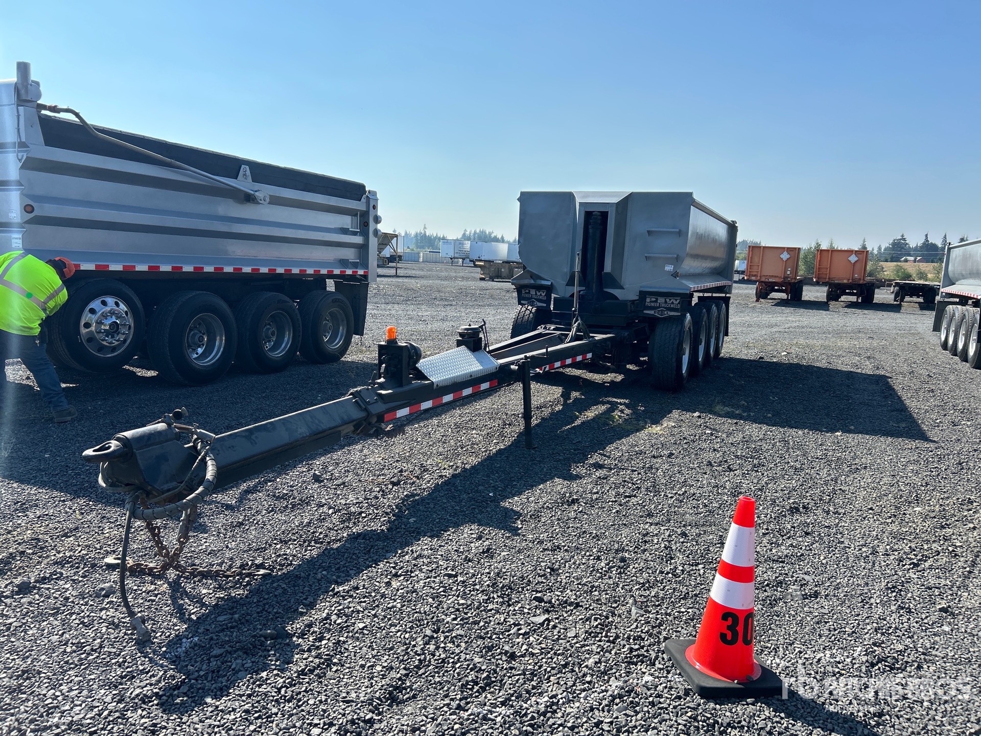 2005 Beall 17 ft 6 in Quad/A Pup Dump Trailer