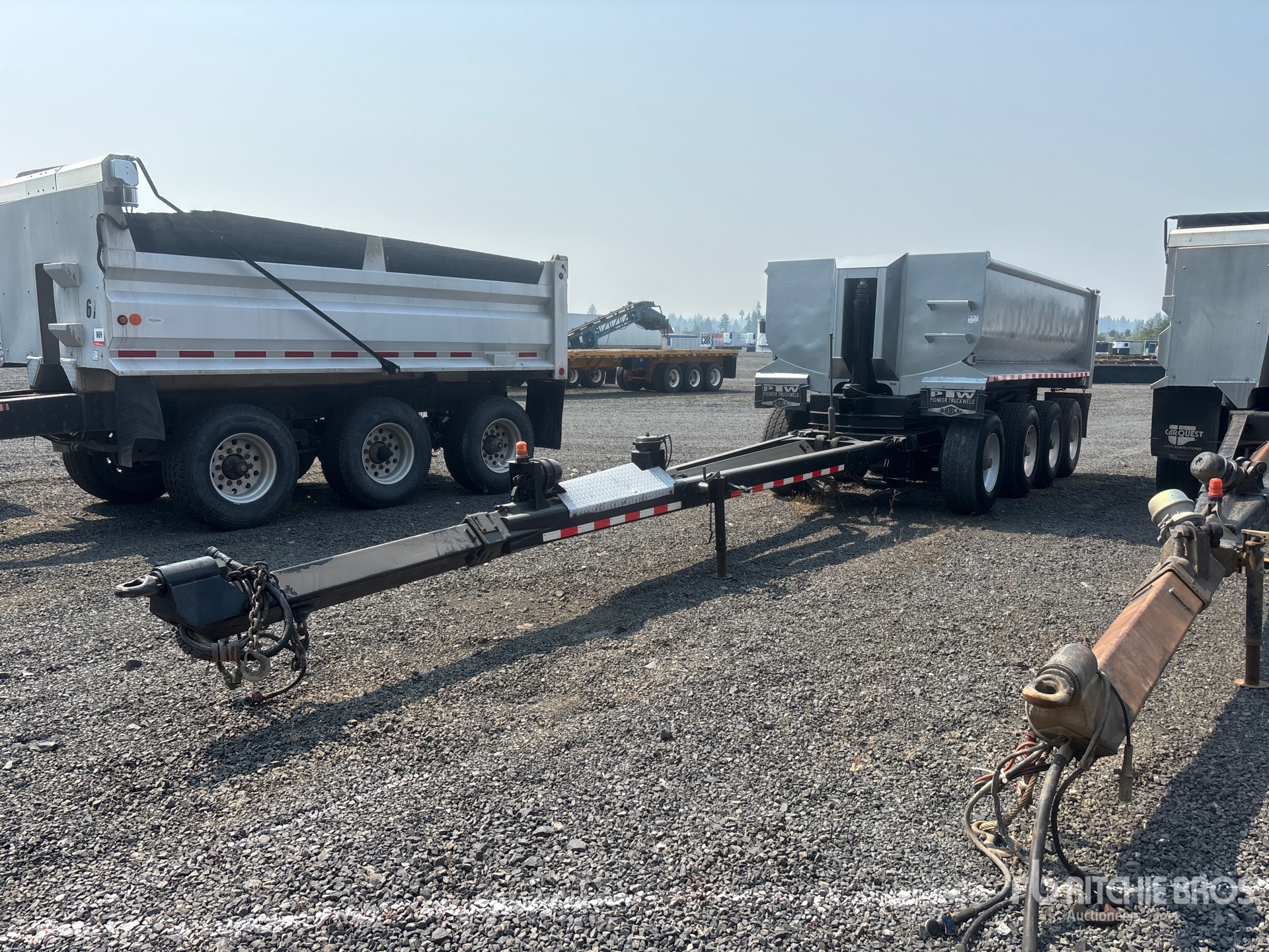 2005 Beall 17 ft 6 in Quad/A Turntable Pup Dump Trailer