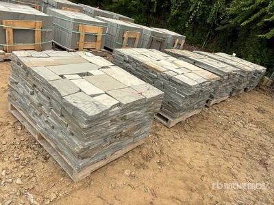 Quantity of (5) Pallets 1.5 In Gauged Colonial Wall stone Piedra (Unused)