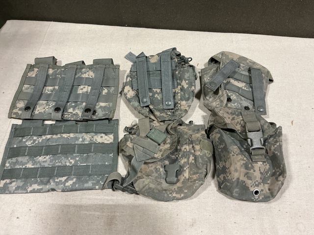 (80) M4 Three Mag Pouches, (31) Canteen Pouches & Assorted Items