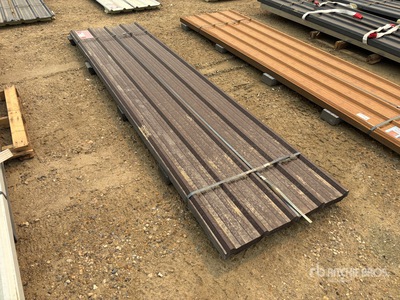 Quantity of (70) 12 ft x 3 ft Brown Metal Roof Panels (Unused)