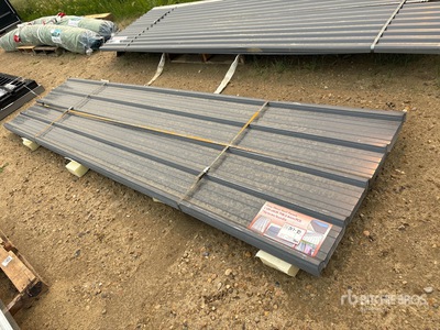 Quantity of (70) 12 ft x 3 ft Grey Metal Roof Panels (Unused)