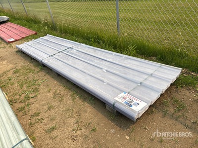 Quantity of (30) 12 ft x 3 ft Clear Corrugated Polycarbonate Roof Panel (Unused)
