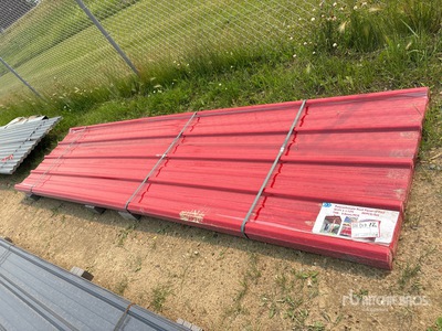 Quantity of (30) 12 ft x 3 ft Red Polycarbonate Roof Panel (Unused)