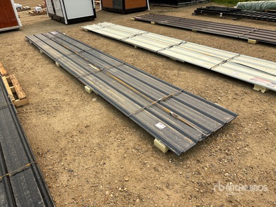 Quantity of (20) 19 ft 9 in. x 3 ft Grey Metal Roof Panels (Unused)