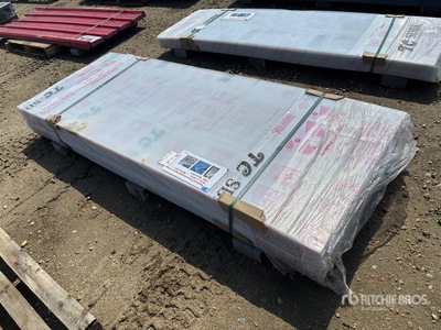 Quantity of (40) 35 in x 19.69 ft Clear Corrugated Polycarbonate Roof Panels (Unused)