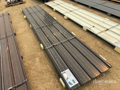 Quantity of (30) 16 ft x 3 ft Black Metal Roof Panels (Unused)