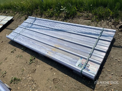 Quantity of (30) 8 ft x 3 ft Red Polycarbonate Roof Panels (Unused)