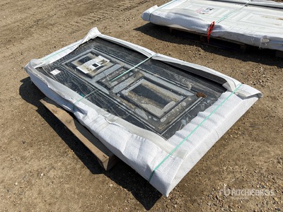 6.89 ft x 3.38 ft Steel Security Door with Frame and Hardware