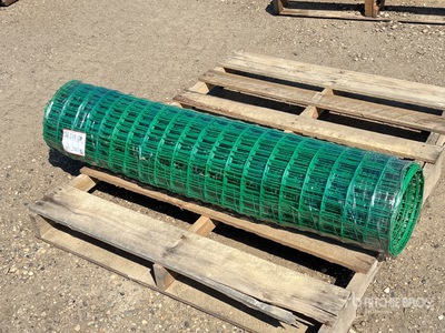 98 ft x 4 ft Vinyl Coated Metal Welded Wire Clôture (Unused)