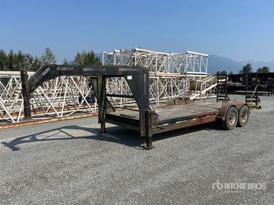 2003 Double A 20 ft T/A Gooseneck Remorque pour équipement