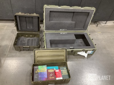 (5) Assorted Storage Cases & (1) Container w/Books & Pamphlets