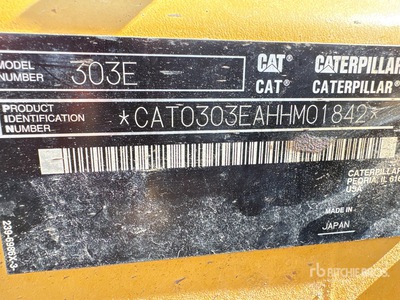 2016 Cat 303E Mini Excavator