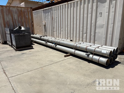 Quantity of (3) Pallets of 8 In Aluminum Pipe Victaulic .083 Wall 133' total pipe random length Irrigation Pipe