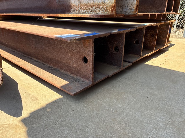 Quantity of (8) 53 ft Heavy Steel I-Beams