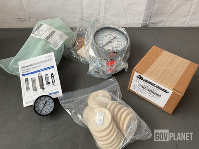 (2) Pressure Gages, (2) Flowmeters & (10) Cases of Disks