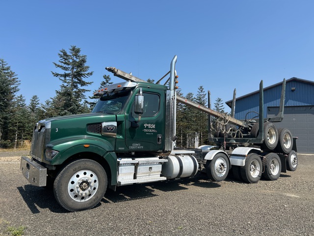 2024 Western Star 49X 10x4 Log Truck w/2024 White SEWC100 T/A Log Trailer