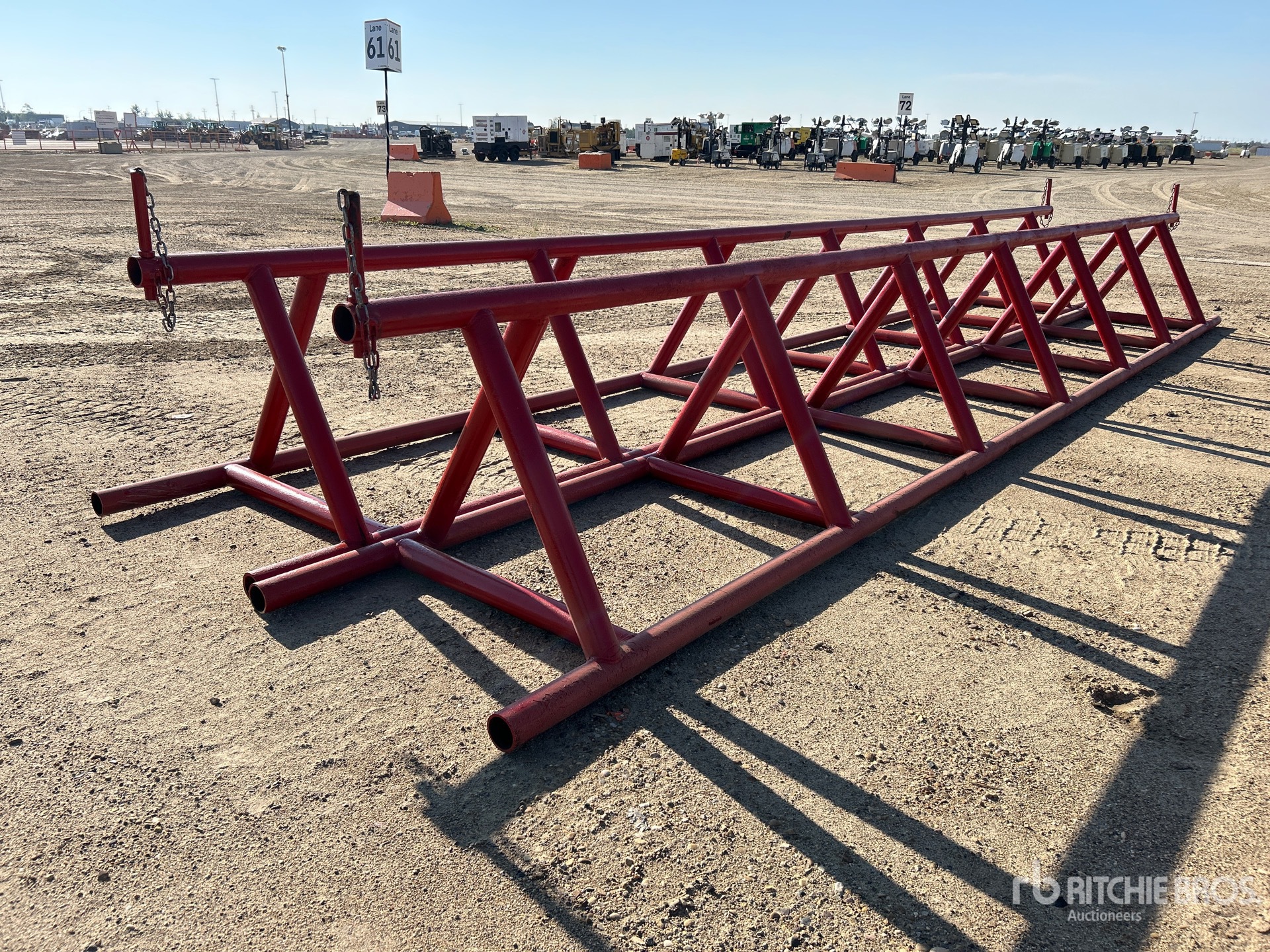 Quantity of (2) 28 ft Pipe Racks