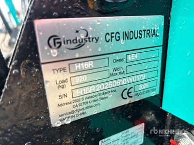 2026 CFG H16R Mini Excavator (Unused)