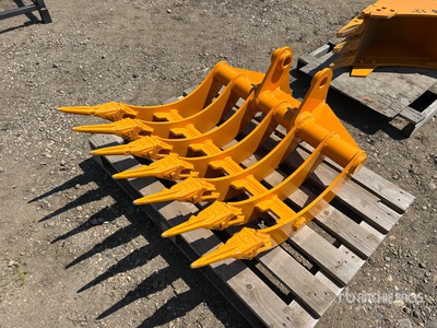 2026 GIYI 32 in Excavator Rake - Fits Cat 305 (Unused)