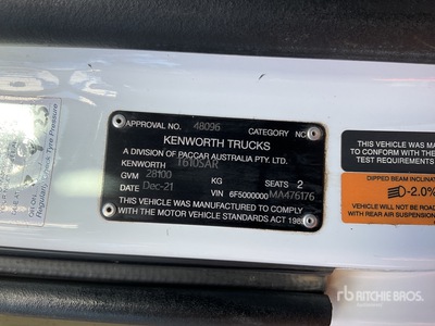 2021 Kenworth T610SAR 6x4 T/A Sleeper Truck Tractor