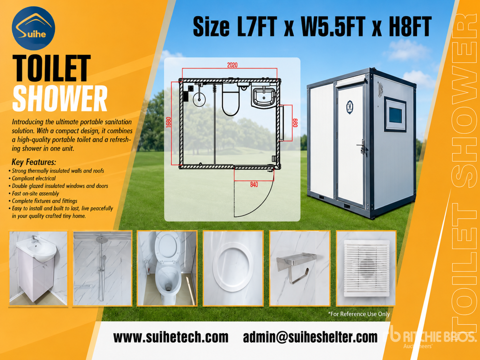 2026 Suihe NT-SH(b) 1 Person Portable Toilet (Unused)