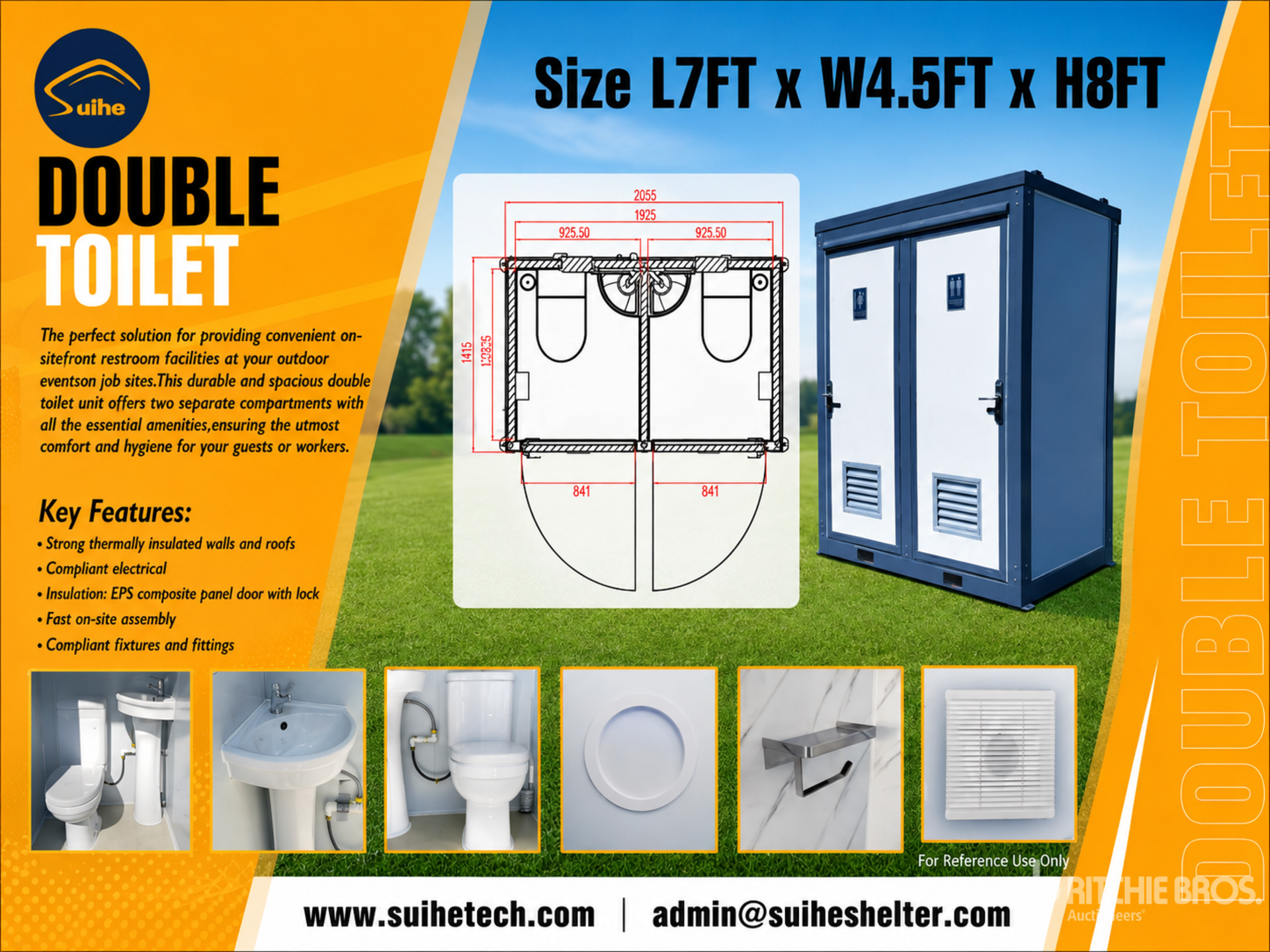 2026 Suihe NT-D 2 Person Portable Toilet (Unused)