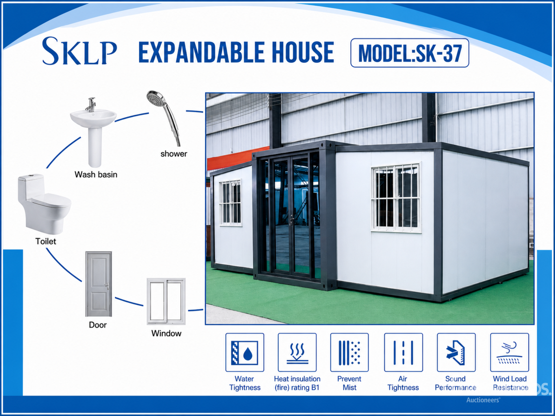 2026 SKLP SKH20 5.9 m x 6.2 m Portable Expandable House (Unused)