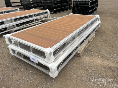 Quantity of (2) 2026 BYT BDF410 4 ft x 10 ft Aluminum Boat Dock Section Kit (Unused)